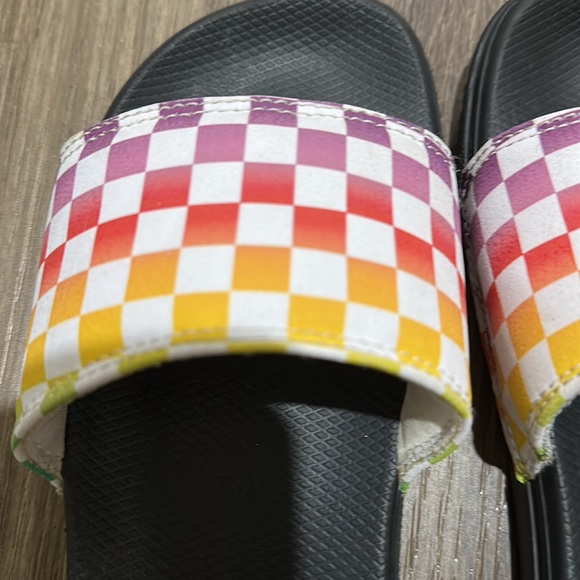 Vans Kids Checkerboard Slides Slippers - Picture 7 of 7